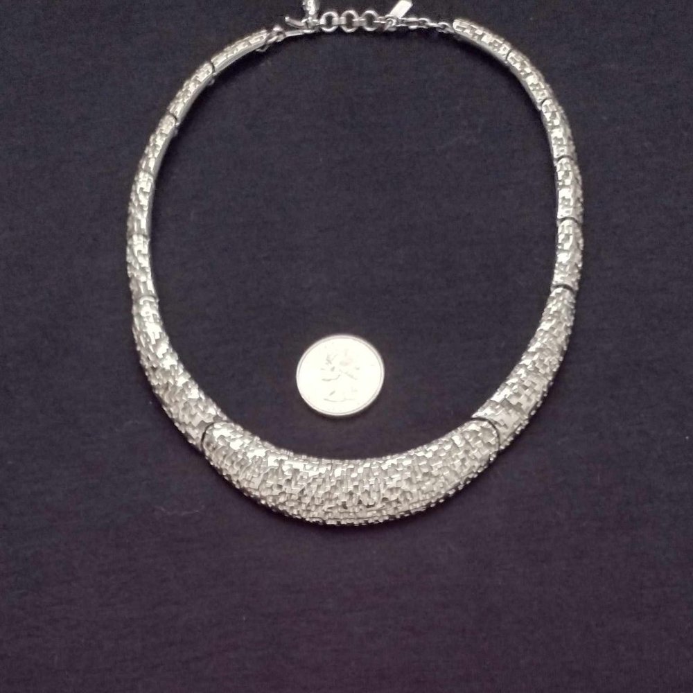 Classic Monet Silver Art Deco Choker